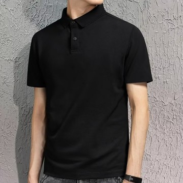 polo衫男 短袖T恤男士夏季新款休閑POLO衫 潮流寬松半袖T恤上衣服百搭休閑上衣翻領polo衫運動透氣純色polo衫
