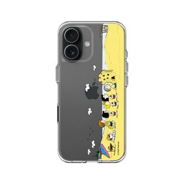 iPhone 17 Clear Case（相機按鈕） 透明 - 史努比 Snoopy - 排隊堆沙堡