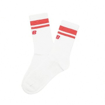 【NEW BALANCE】NB 休閒襪 中筒襪 長襪 休閒 襪子 單雙入 紅白 LAS32161RD