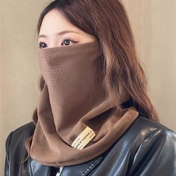 多用途❤️冬天加厚圍脖保暖加絨騎行掛耳面罩防風護頸脖子女士百搭兩用脖套 秋冬多功能圍脖 騎行保暖面罩 防寒韓版百搭脖套