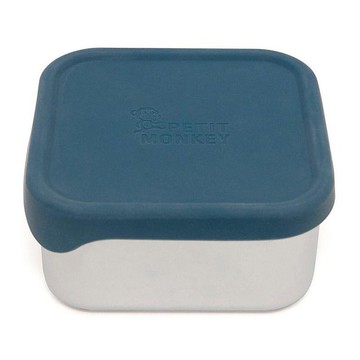 荷蘭Petit Monkey不鏽鋼零食盒-海軍藍