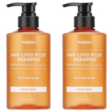 KUNDAL 昆黛爾 啤酒酵母強健髮根洗髮露 香草薄荷香  500ml  2瓶