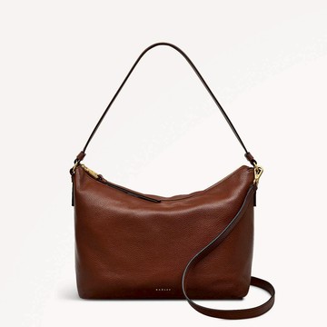 Radley London Womens Leather Bella Radley Medium Ziptop Shoulder - Brown Medium