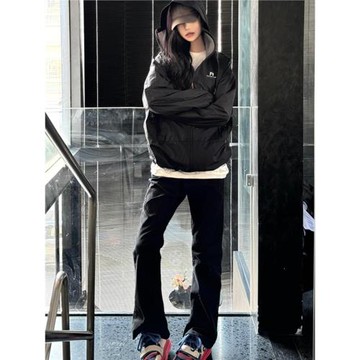 (免運)FUYAN黑色防曬衣外套女2025春夏新款輕薄透氣遮陽戶外運動防曬服