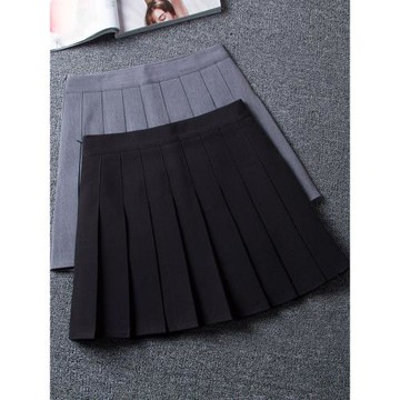 百褶裙短裙女春夏高腰灰色半身裙2026新款西裝裙學院風夏季a字裙
