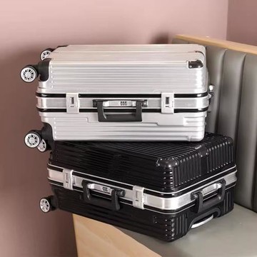 復古行李箱男女大容量26寸旅行鋁框拉桿箱萬向輪密碼皮箱子24潮流