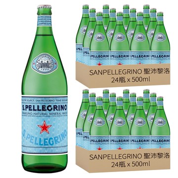 SANPELLEGRINO 聖沛黎洛 天然氣泡礦泉水  500ml  48瓶