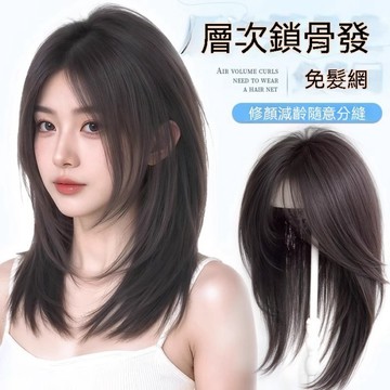 😻現貨隔日達😻假发片女 增加发量 层次修颜 高颅顶补发片 遮白发 半手织免发网发片 高顏值
