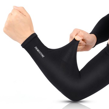 Primestone 冰感涼爽無縫袖套  黑色  35cm  6雙