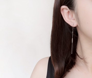 925純銀 雨點 不對稱 輕耳飾 耳環 或 耳夾