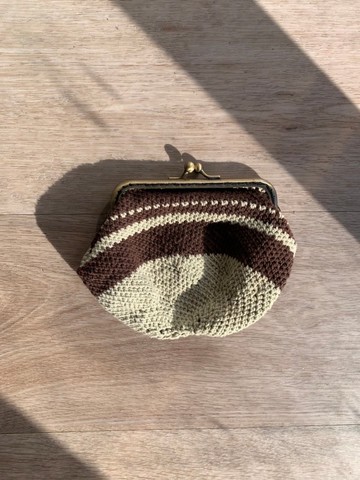 羊角勾編織口金包