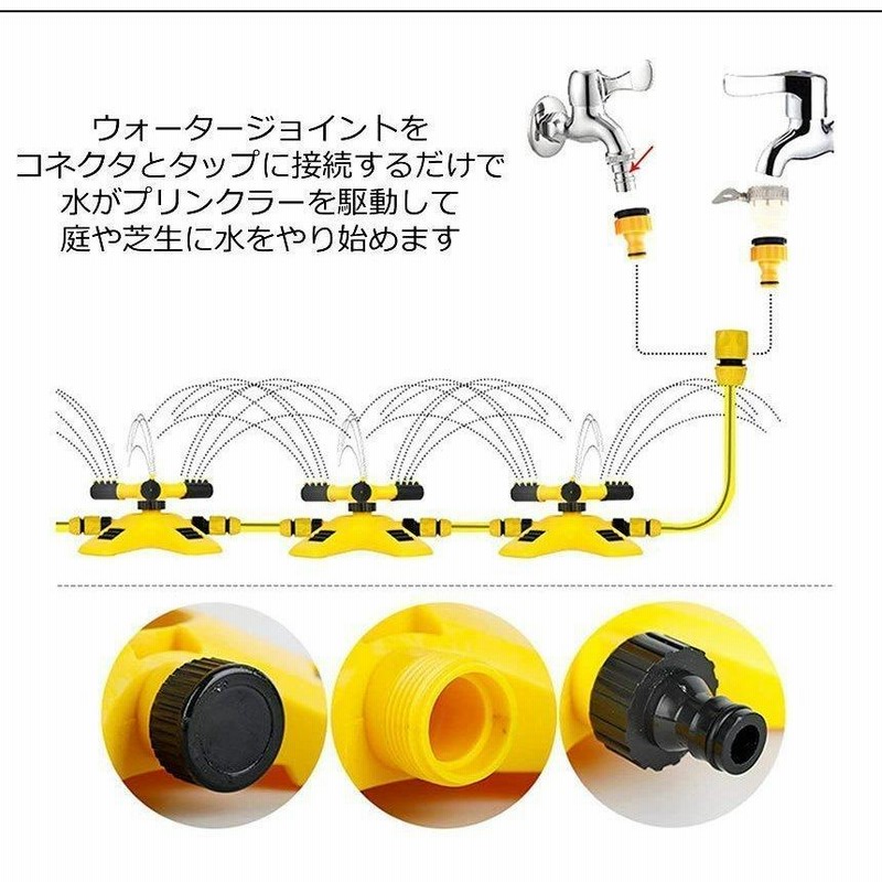 【メーカー直売】の商品をすべて LRJSKWZC ガーデン芝生スプリンクラー灌漑システム 20ピース1/2 農具・散水用品