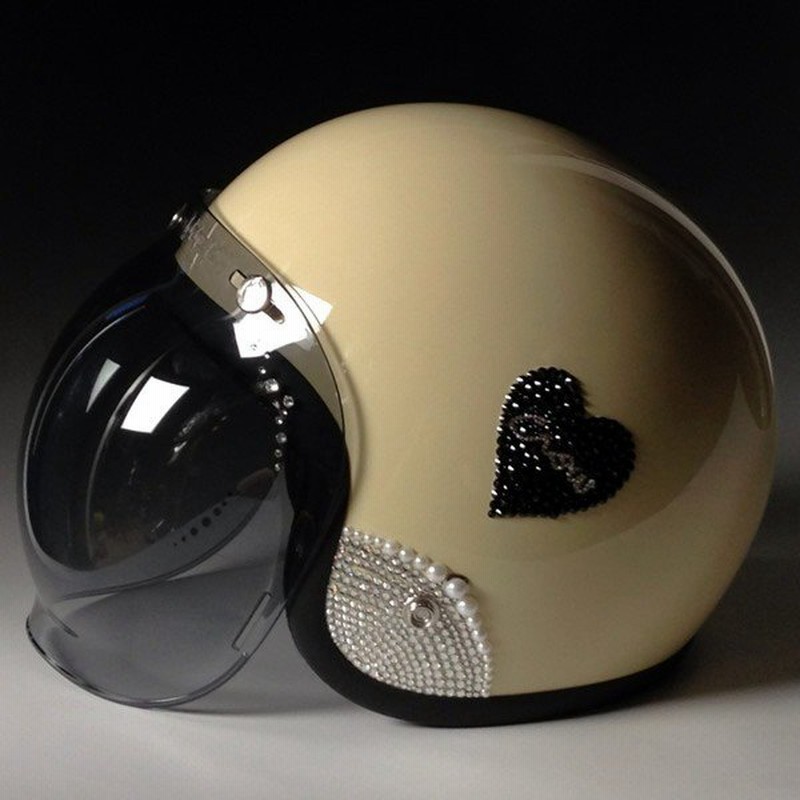 Swarovski Princess スワロフスキー プリンセス ジェットヘルメット Crow クロウ バイク用ヘルメット レディース メンズ 可愛い Swarovski デコ カスタム オ 通販 Lineポイント最大0 5 Get Lineショッピング