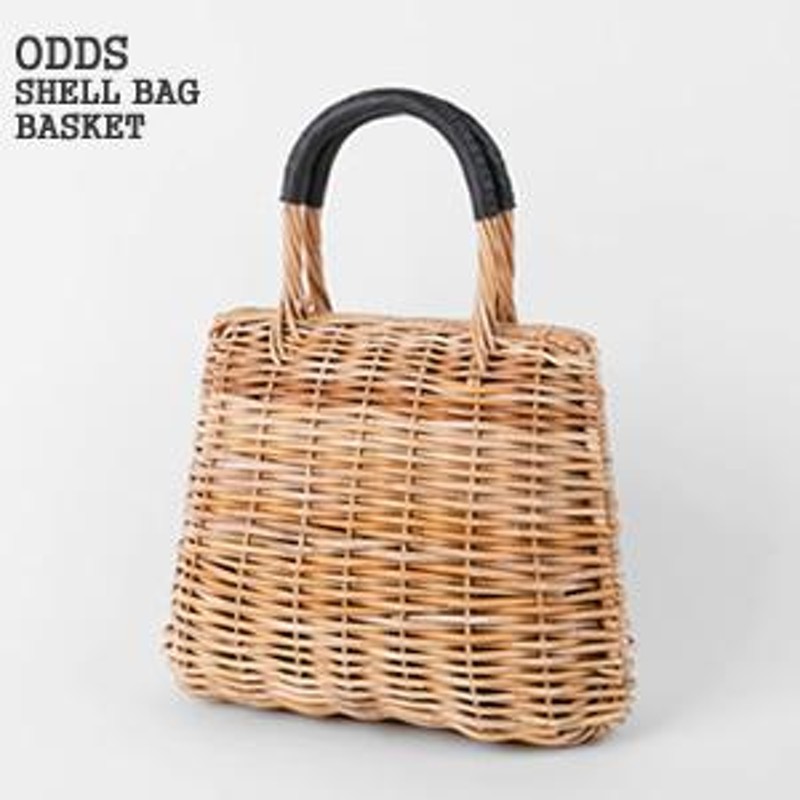 オッズ/ODDS シェルバッグ アラログかごバッグ ラタンハンドバッグ