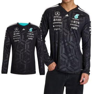Adidas MER DR JSY LM 男款 黑色 F1 運動 賽車 吸濕 排汗 修身 國際碼 長袖 KF0148