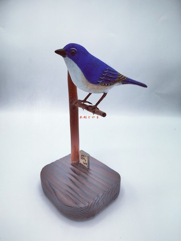 紅尾鴝【木雕鳥雕】