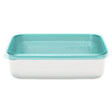 U Konserve 不鏽鋼保鮮盒 儲存盒 便當盒 1350ml 304不鏽鋼 鉑金矽膠  島青色  1個