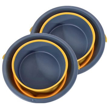 撞色加寬手把折疊水桶 TPE材質  顏色隨機  2個