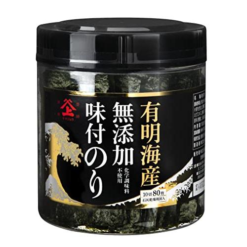 瀬川本店 有明海産 無添加 味付け海苔 10切 80枚 (6個入り)