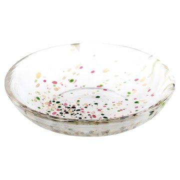 TOYO-SASAKI GLASS 東洋佐佐木 夏日繽紛玻璃小盤  透明色  10.7 x 2.2cm  1個