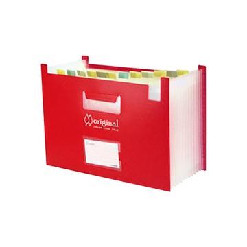 DATABANK 12層站立風琴夾/OT-A412/紅