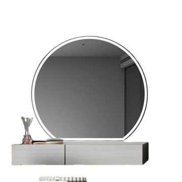 嚴選衛生間鏡子led浴室鏡防霧鏡觸摸屏燈半圓形定制洗手臺智能鏡[DD150110]