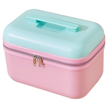 bebehome 馬卡龍系列 手提旅行化妝箱 16吋 ABS+PC材質  藍粉  1個