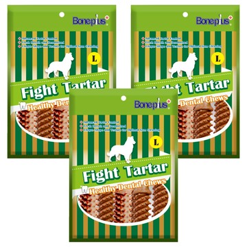 Boneplus 起司動能雙頭潔牙骨平裝包 L  3個  起司  100g