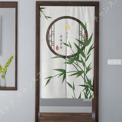蓮 のれん 中華風 和風 暖簾 目隠し 遮光 間仕切り ロング レトロ 風景 キッチン リビング 出入り口 飲食店 ドアカーテン 廊下 居酒屋 そば屋 通販 Lineポイント最大get Lineショッピング