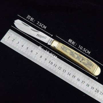 【原野】外貿代工庫存刀戶外摺疊雙開刀隨身便攜不鏽鋼小刀野外切肉水果刀