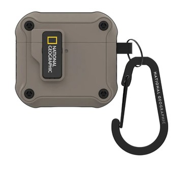 NatGeo RuggedBumper AirPods4自動開蓋-灰褐色