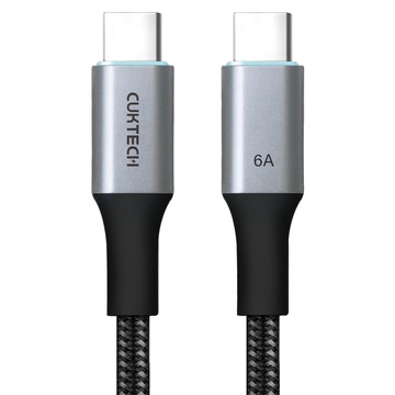 〔佳美能〕CUKTECH 酷態科 TYPE-C 240W 6A 磁吸 1.5M 編織 充電 數據線 (CMC615)