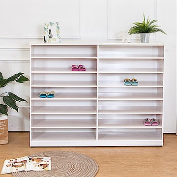 Boden-防潮防蛀防水塑鋼5尺開放式鞋櫃(雪松)-150x34x118cm