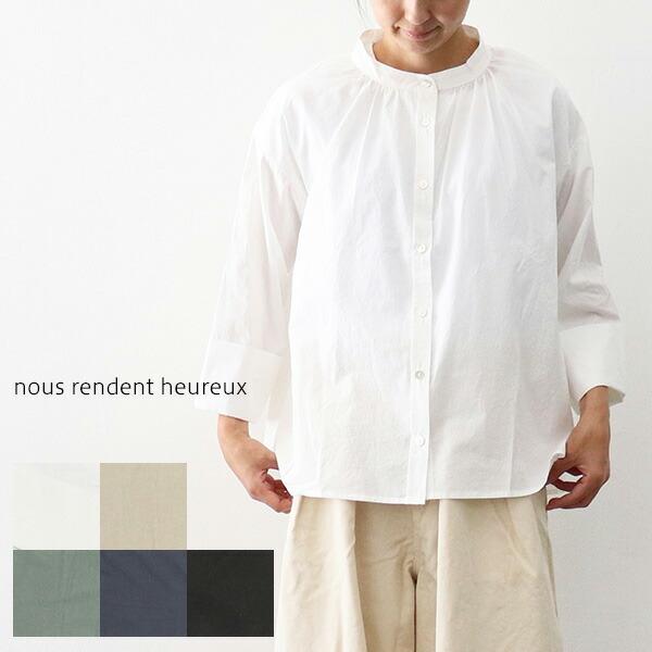 nous rendent heureux ヌーランドオロー 袖口Wギャザー9分袖ブラウス 821044 nous rendent heureux ヌーランドオロー 袖口Wギャザー9分袖