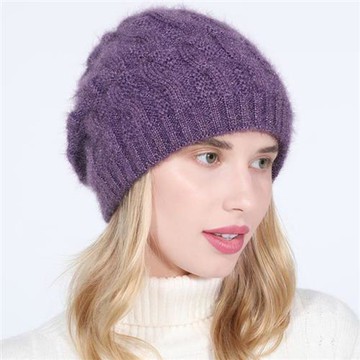【巴黎精品】針織帽毛帽-純色加厚麻花舖絨女帽子6色p1ab17