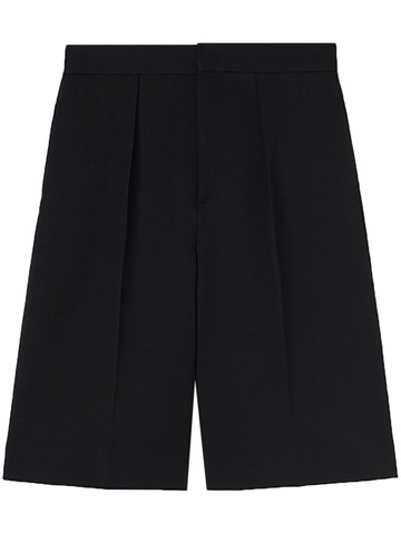 Jil Sander - pressed-crease wool shorts - men - Wool - 46 - Black