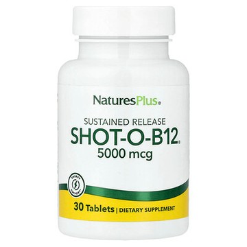 NaturesPlus, Shot-O-B12®，緩釋，5,000 微克，30 片