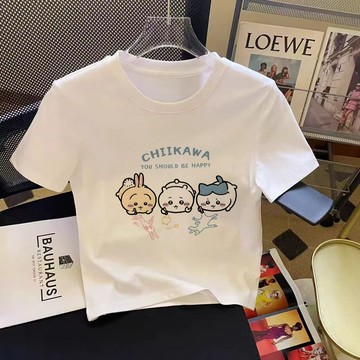 短版上衣 吉伊卡哇 純棉 短袖 短版 t恤 小可愛 短t 女 短板 重磅短t 韓系短T 純欲上衣 短袖衣服 厚磅短T