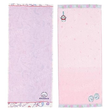 小禮堂 Chiikawa 吉伊卡哇 刺繡棉質長毛巾 34x80cm (大集合款)