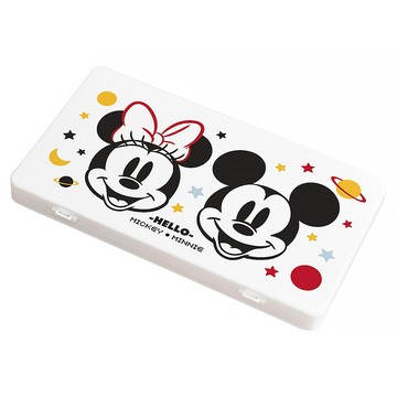 【Disney迪士尼】口罩隨身收納盒-星球米奇米妮 （18.4x10.4x1.5cm）_廠商直送