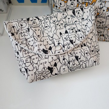 【手繪百犬圖】化妝包 雜物包 收納 法國鬥牛犬 狗