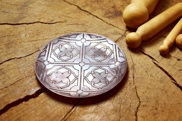 鍛敲蝕刻銅盤-柿柿如意(大柿紋)【客製化】【禮盒】【新年】