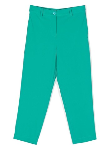 Patrizia Pepe girl - tapered pleated trousers - kids - Spandex/Elastane/Acetate/Polyester/Polyester - 14 yrs - Green