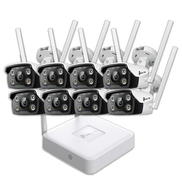 TP-Link 組合 VIGI NVR1108H-W 8路主機 + VIGI C340-W VIGI 4MP 戶外全彩槍型監視器*8 昌運監視器