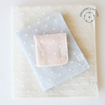 日本kontex 有機棉點點長毛巾 (3色) - 粉色