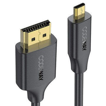 CODEWAY Micro HDMI 轉 HDMI 2.0 連接線  1個  3m