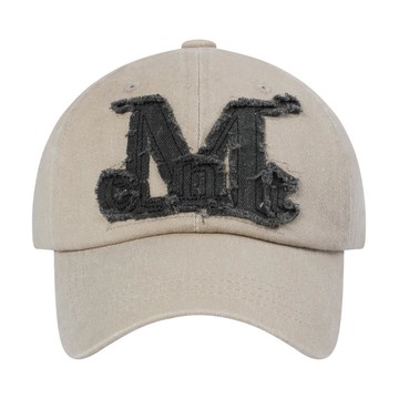 韓國 MUCENT VINTAGE WASHING APPLIQUE BALL CAP 韓製 復古水洗刺繡棒球帽 復古米色 VINTAGE BEIGE