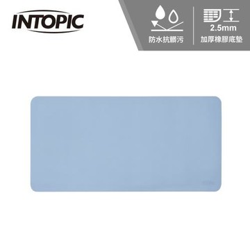 【INTOPIC 廣鼎】PD-TH-07 雅緻大尺寸皮革鼠墊 藍色