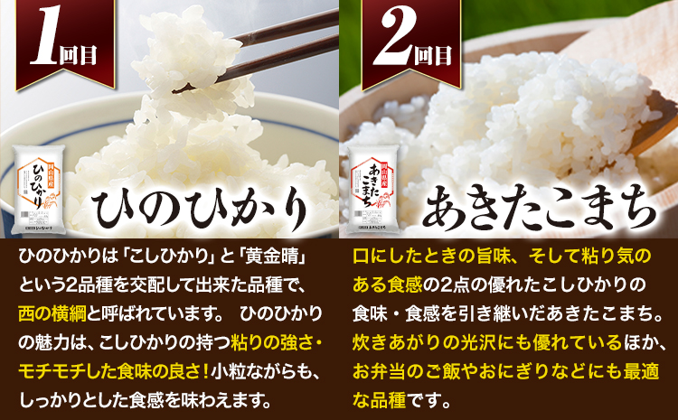 岡山県産のお米4品種食べ比べ頒布会 全4回 岡山県産 白米 精米 矢掛町 毎月違う品種が届く！《お申込み月の翌月から出荷開始》 あきたこまち きぬむすめ ひのひかり 朝日 米 コメ 定期便 送料無料---ofn_4syurtei_23_46500_mo4num1---