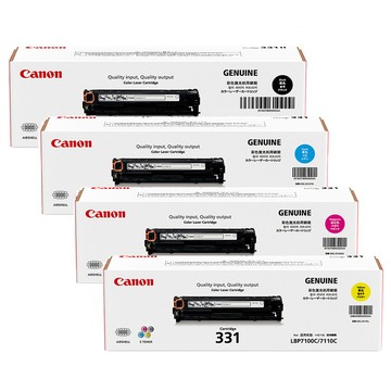 Canon CRG-331C/CRG-331M/CRG-331Y/CRG-331BK II / CRG331 原廠 四色 碳粉匣 - 一組入